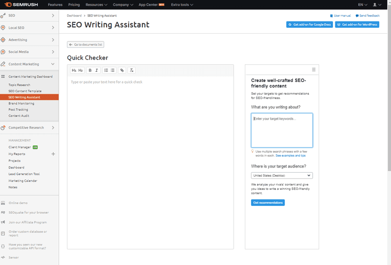 SEO Writing Assistant