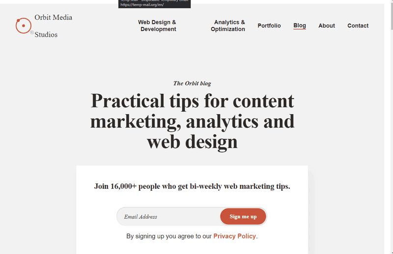 Orbit Media digital marketing blog