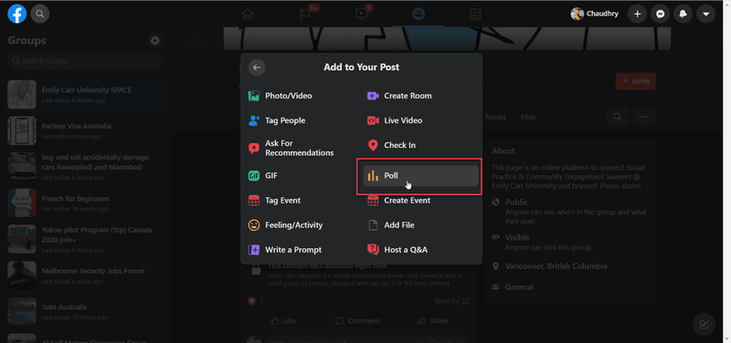 How to do a Poll on Facebook