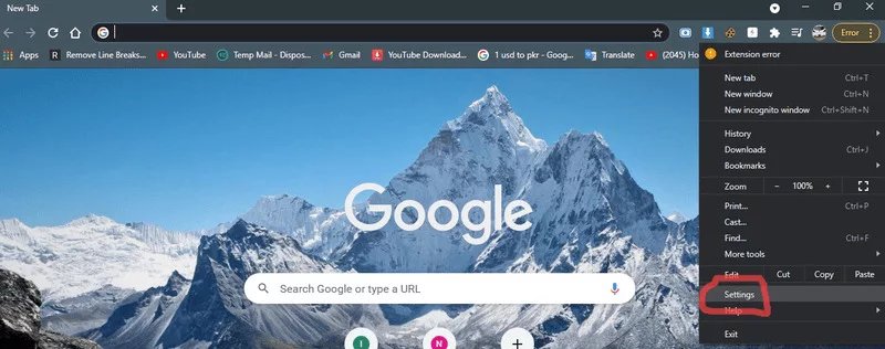 How to change the homepage in google chrome